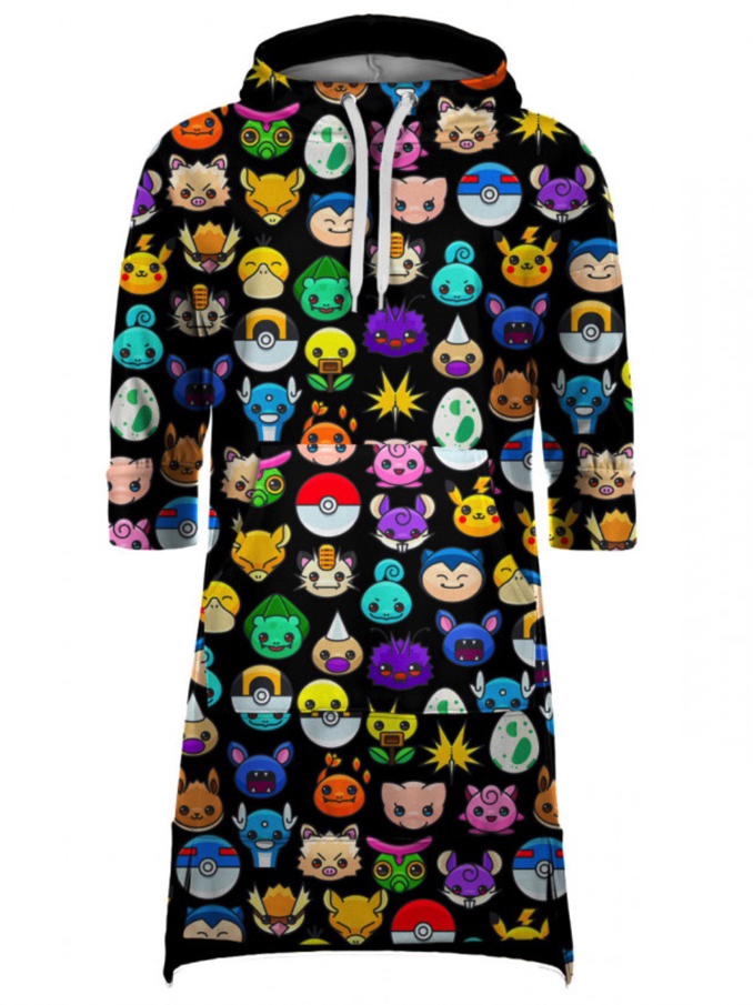 Mr Gugu Pokemoji Hoodie Dress