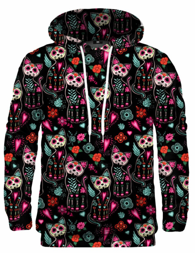 Mr Gugu Cat Skeleton hoodie