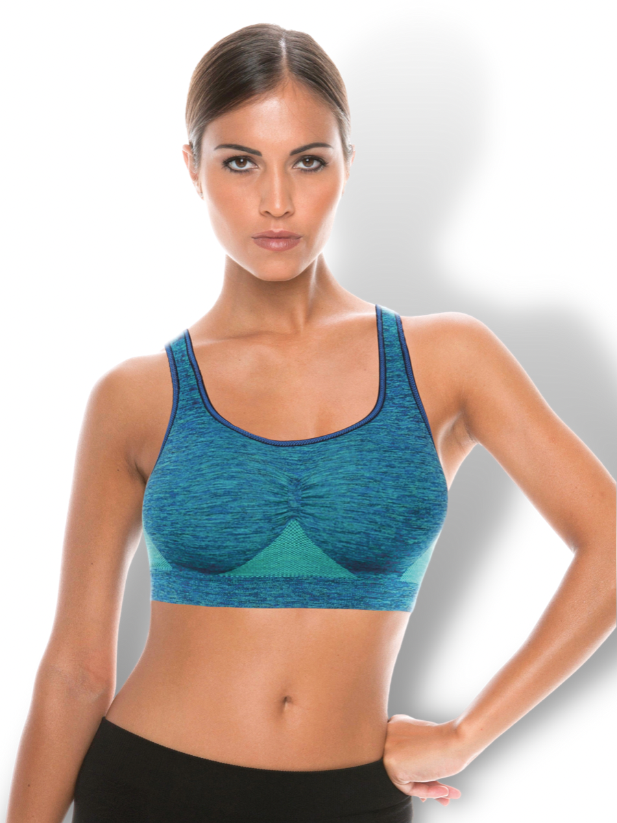 Intimidea Active Fit lyhyt urheilutoppi aqua