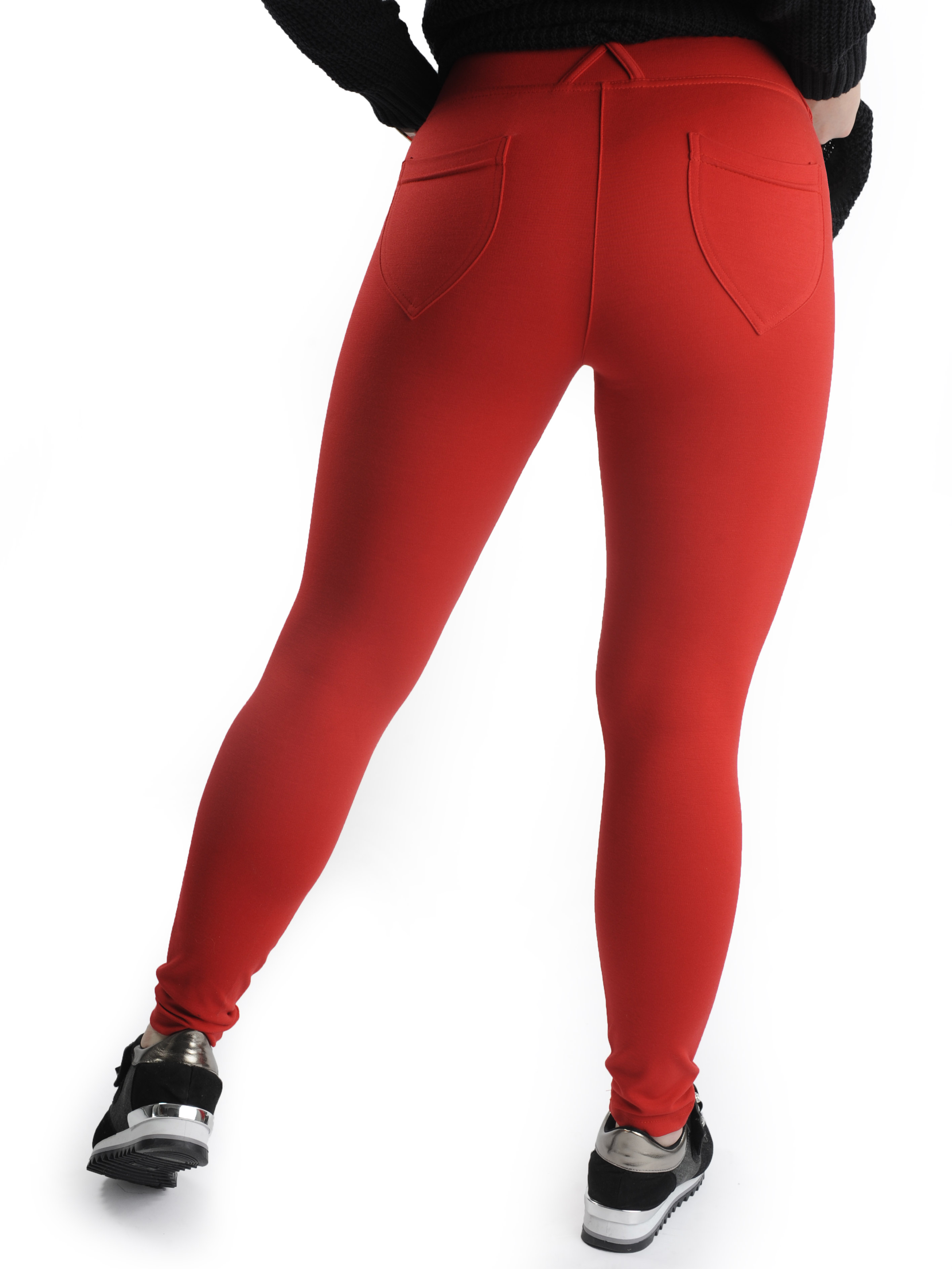 P.C. Styling takataskulliset leggingsit punainen M/L