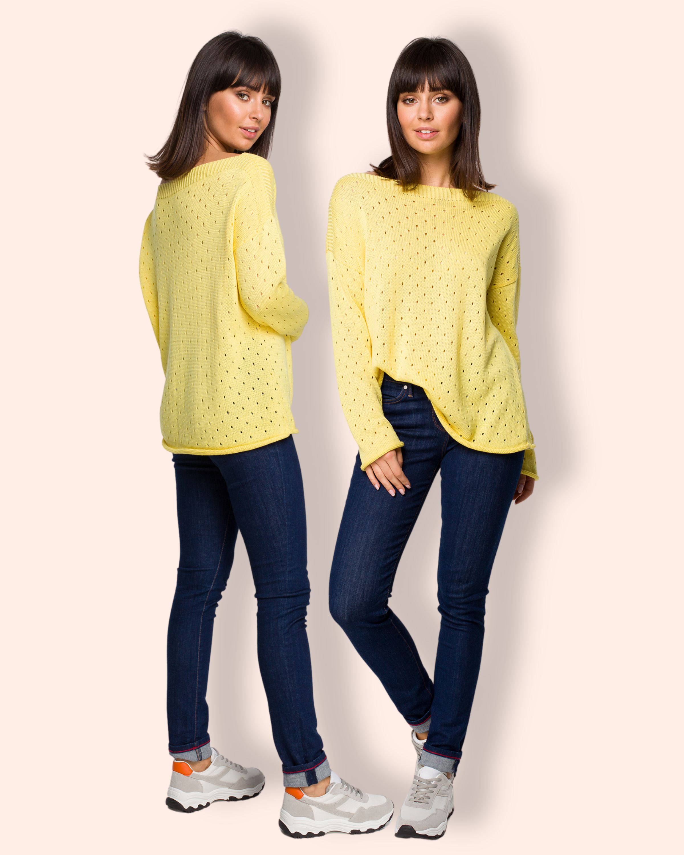 BE Knit neulepaita keltainen BK019