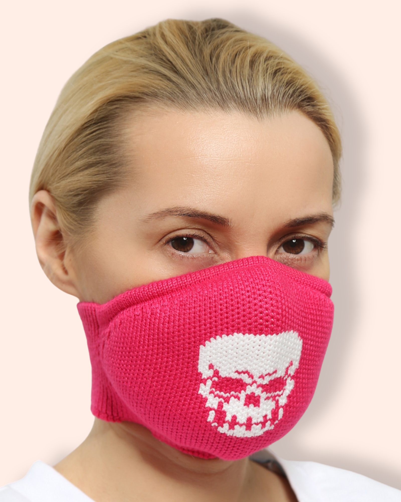 Fobya kasvomaski pääkallo pinkki F951