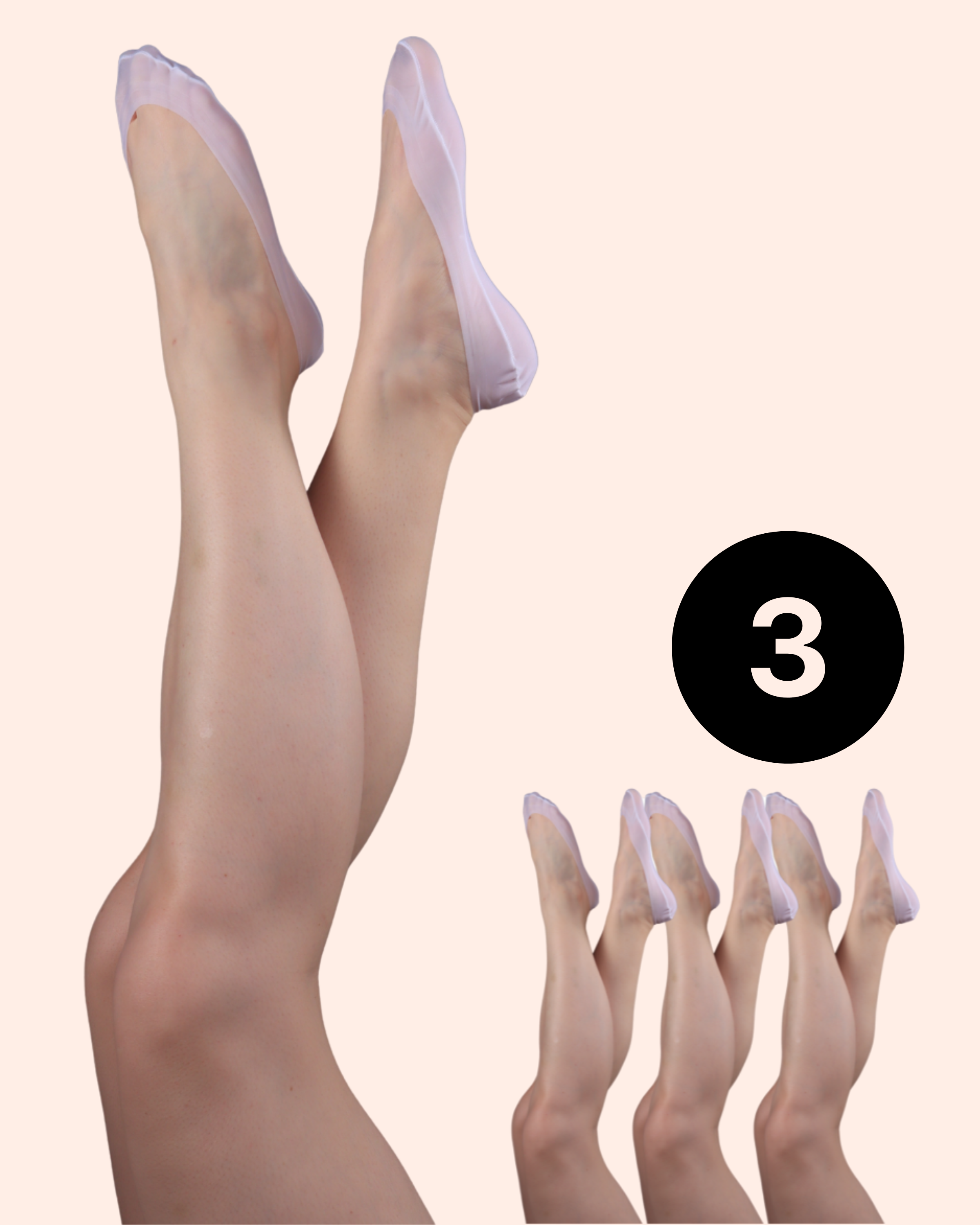 Gatta Foots avokassukat valkoinen 3 pack