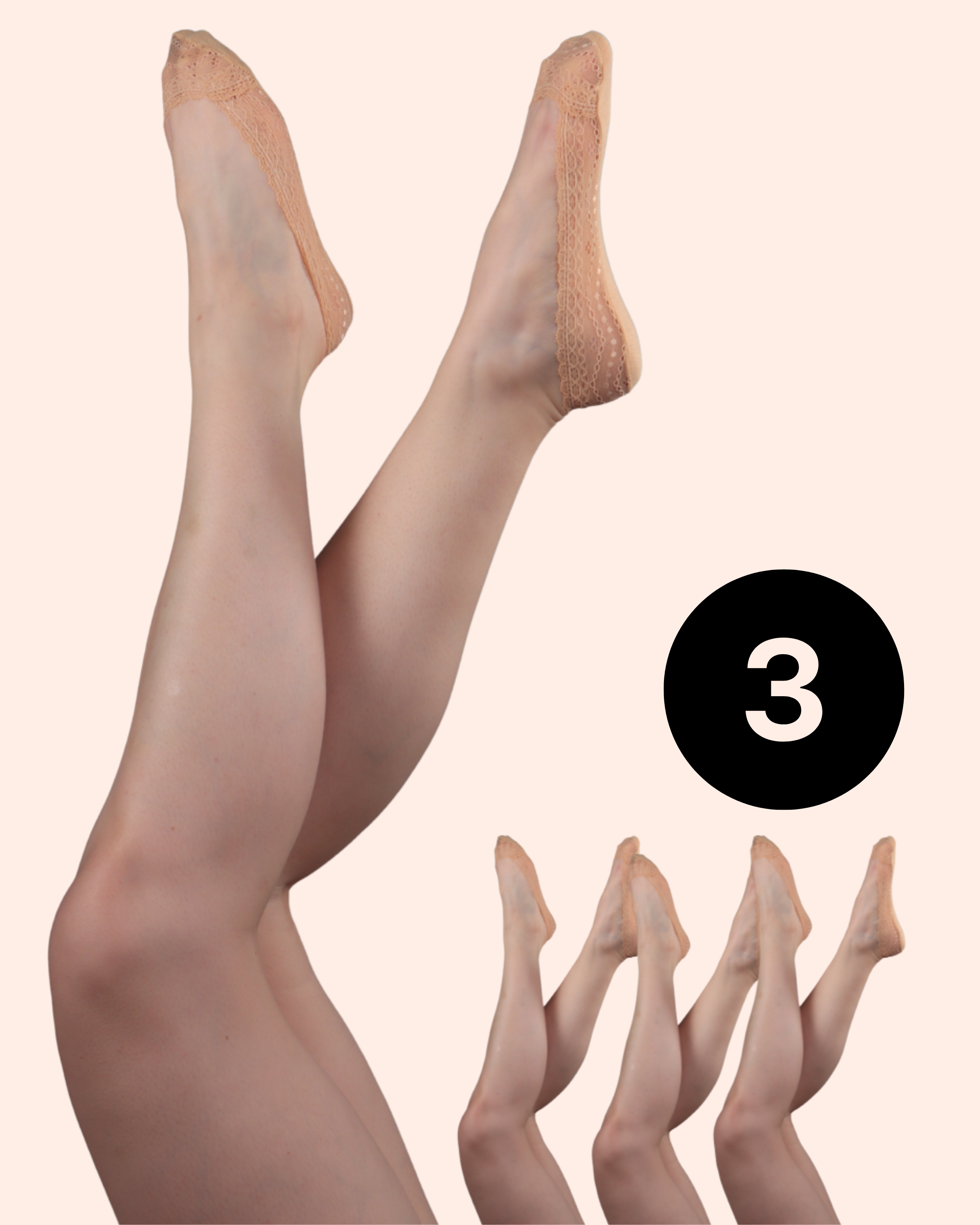 Gatta Foots pitsisukat nude 3 pack