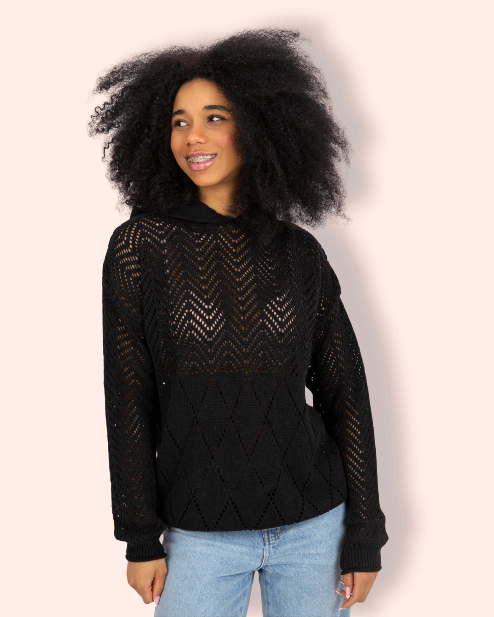 LOTTE Summer Knit neule musta