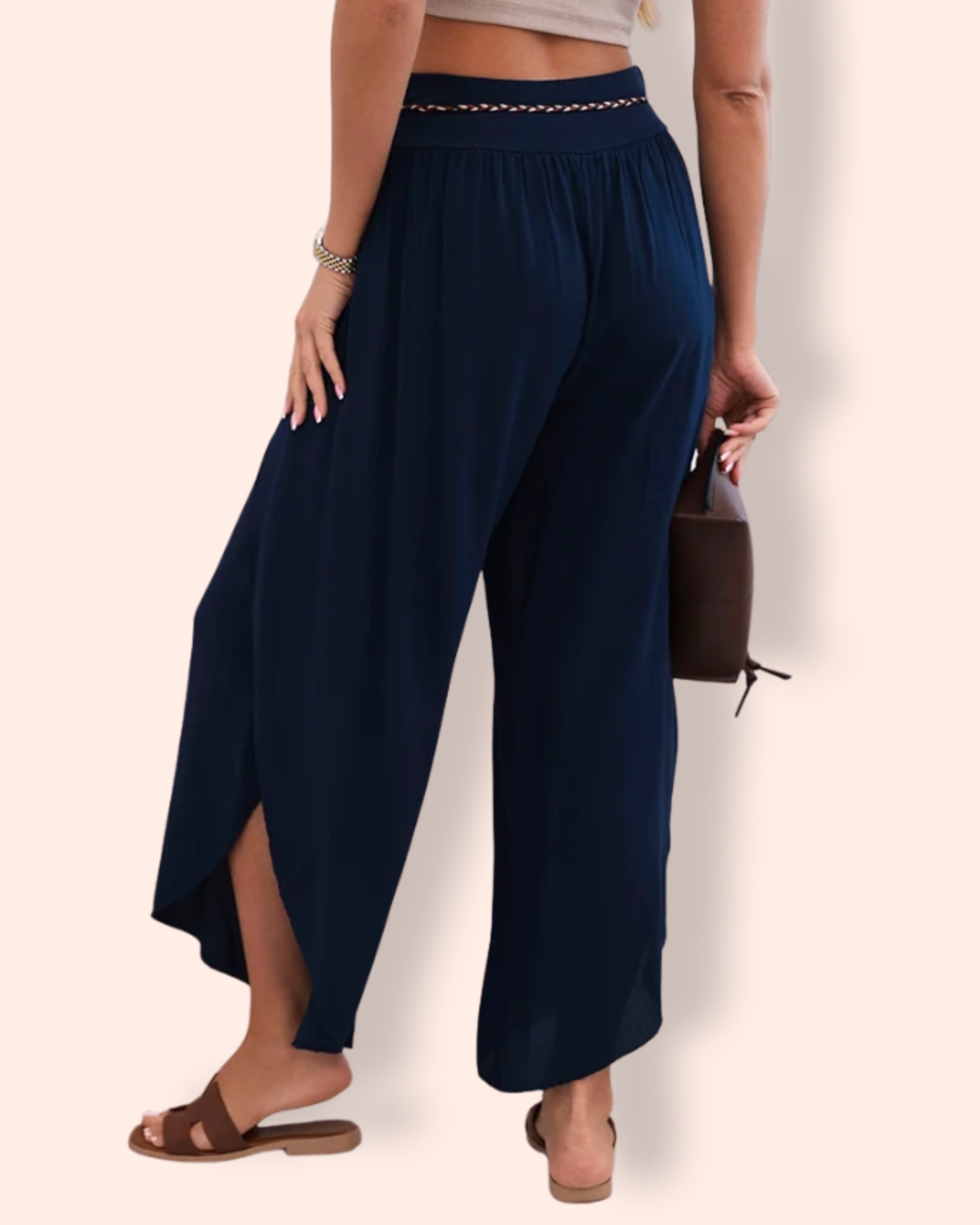 JADE viskoosihousut navy