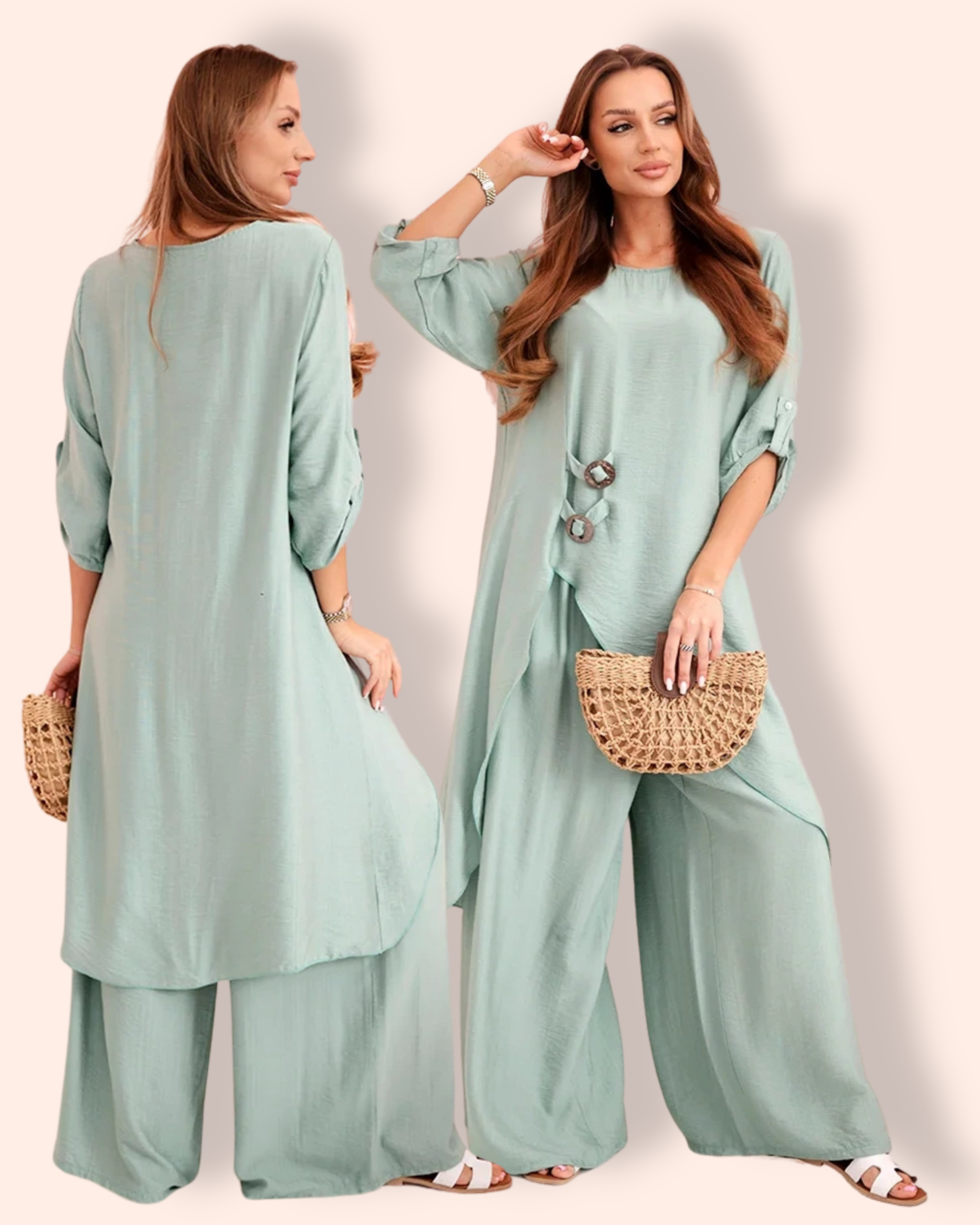 KASIA oversized setti pistaasi