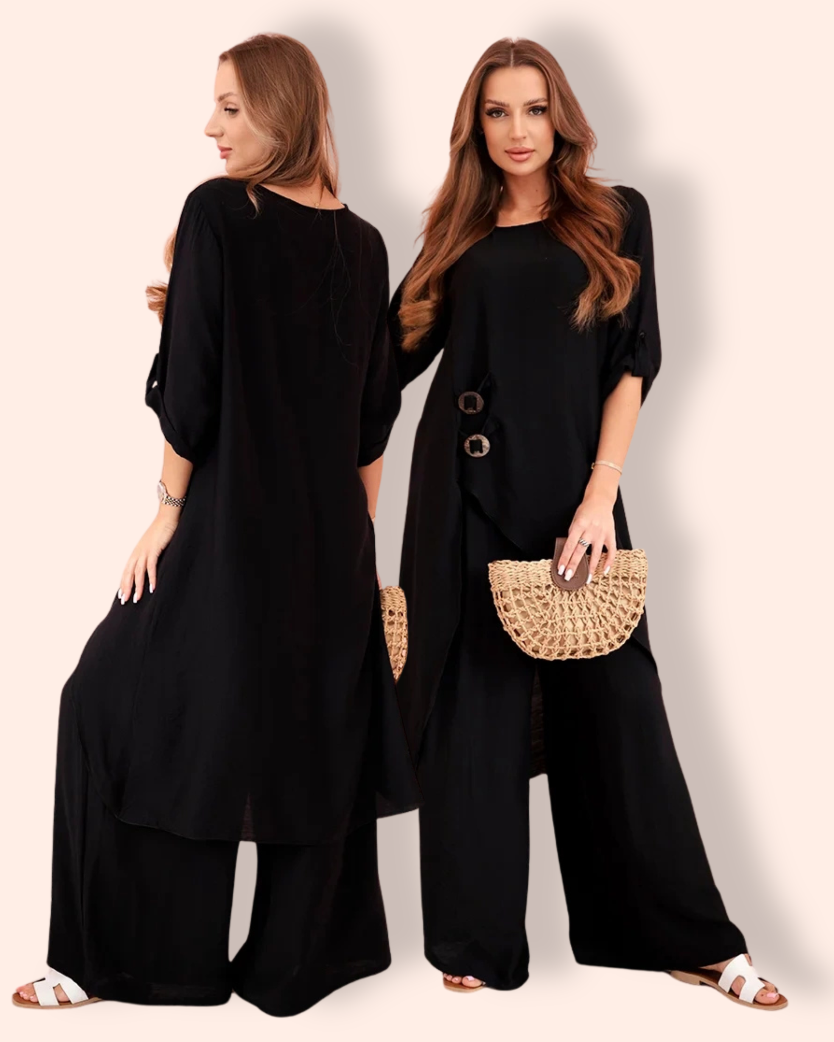 KASIA oversized setti musta