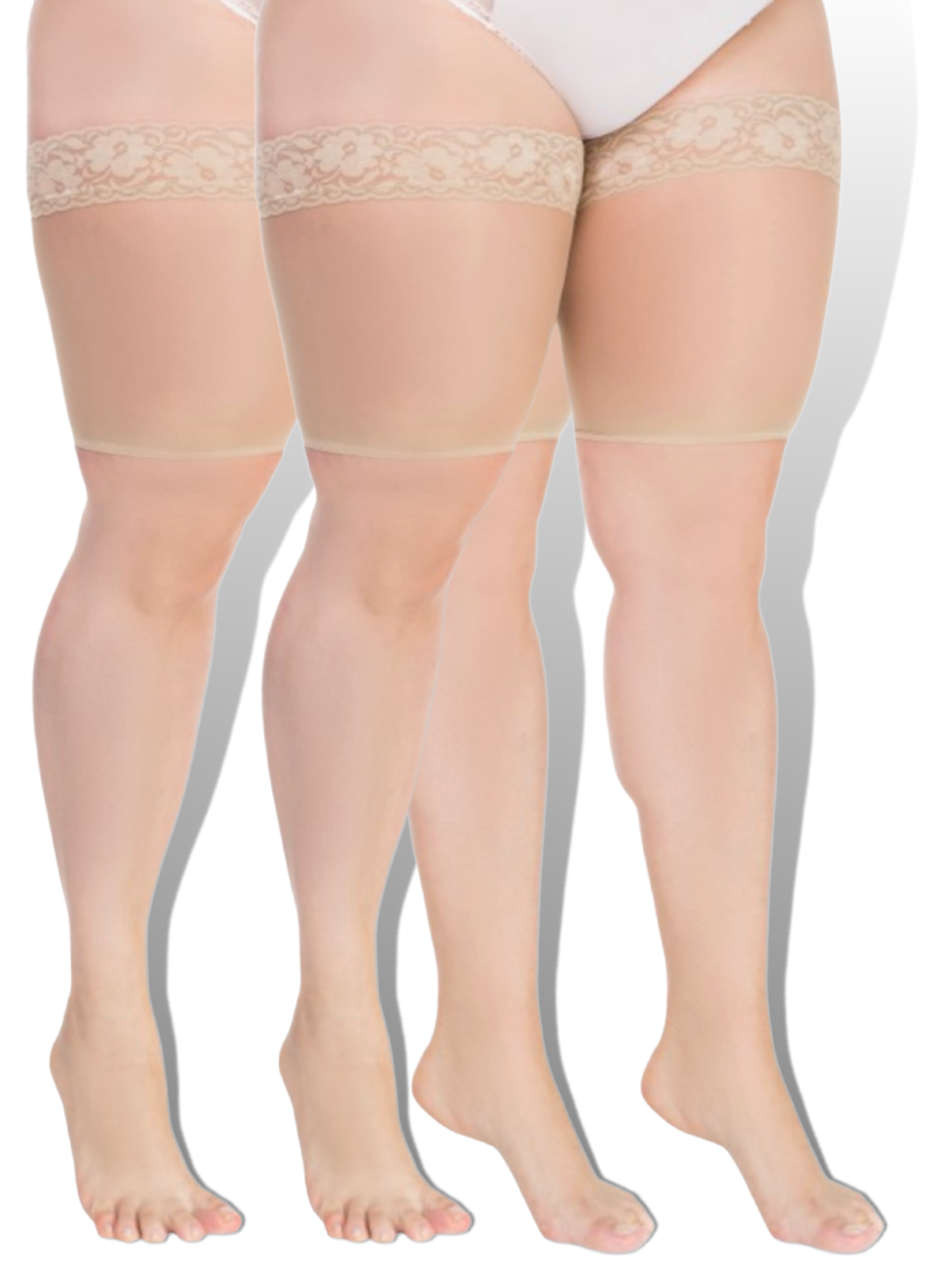 Lida Thigh Protector long vaalea beige 2 pack