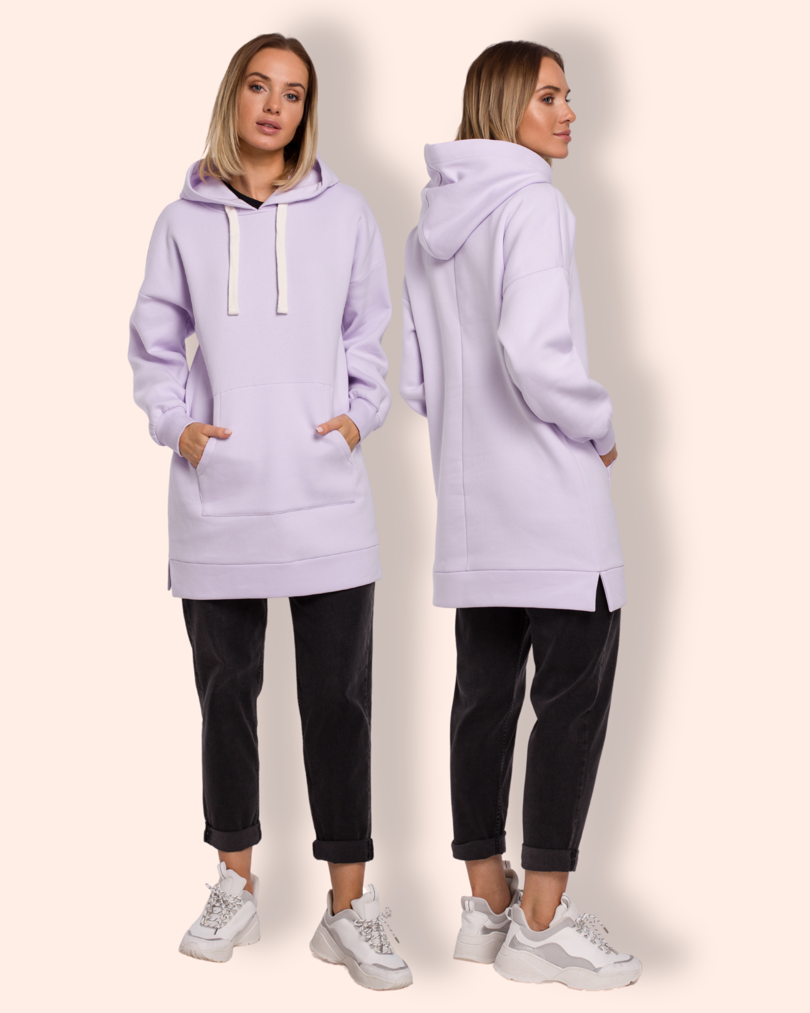 MOE huppari pastellilila M534