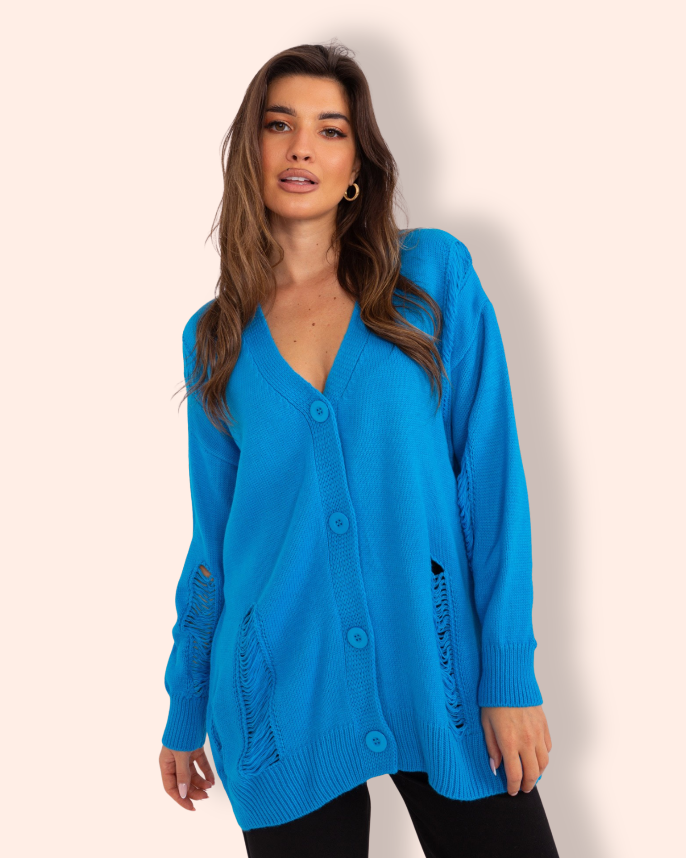 NITA Summer Knit neuletakki sininen