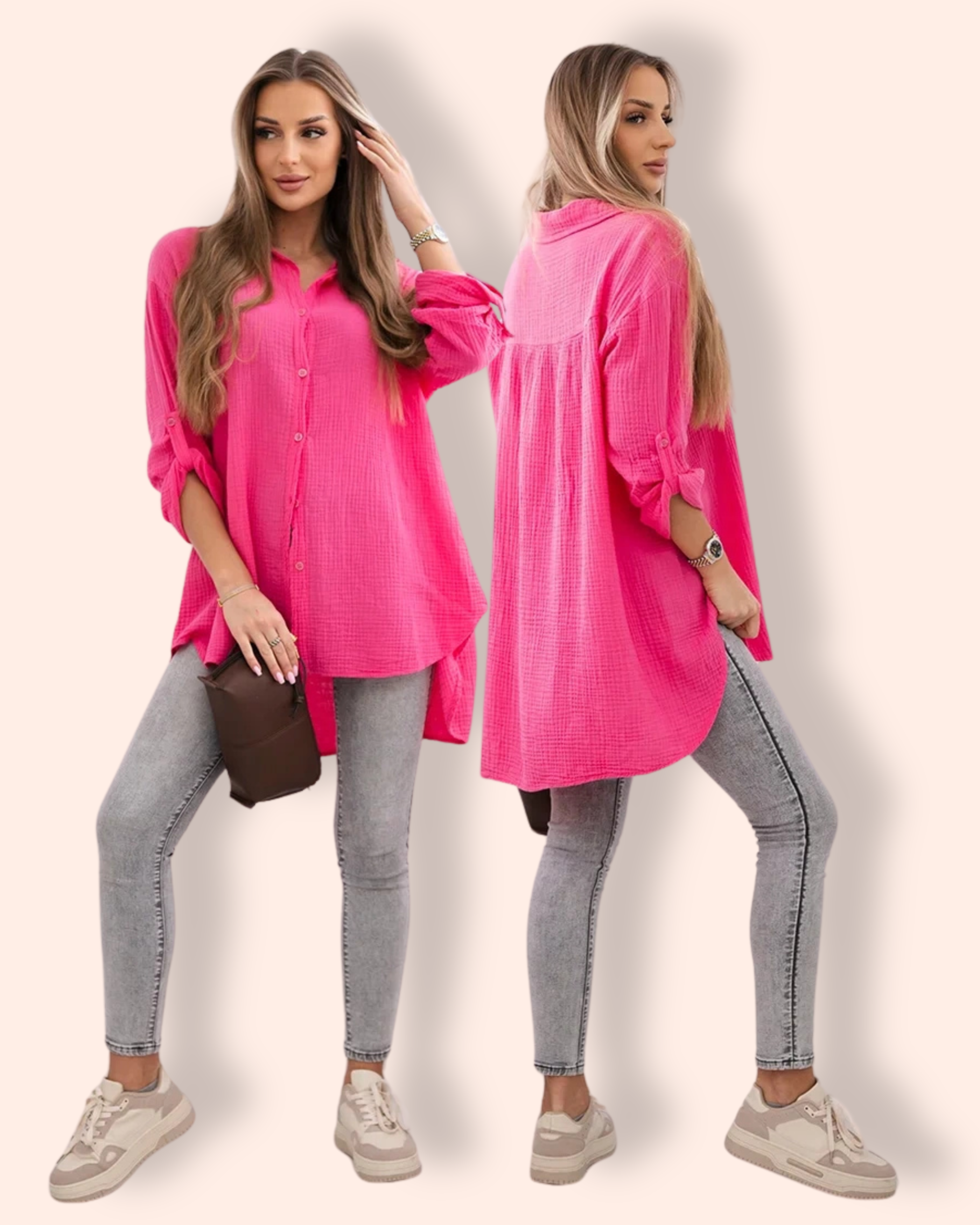 STACY musliinipaita fuksia