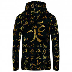 Mr Gugu Love Signs Gold zip-up hoodie