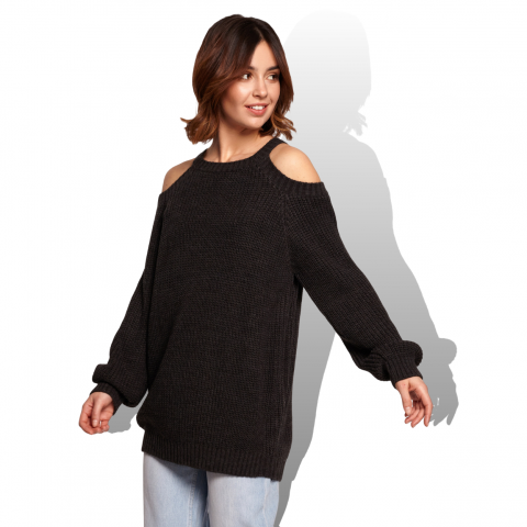 Be Knit neulepusero BK069 tummanharmaa