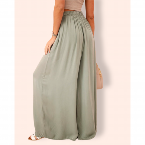 ELISSA leveälahkeiset housut khaki