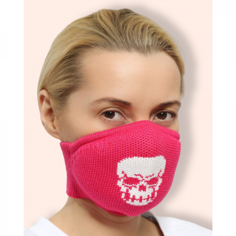 Fobya kasvomaski pääkallo pinkki F951