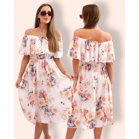 HOLLY kukkamekko beige