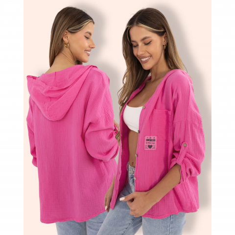 ESME musliinihupparitakki pinkki