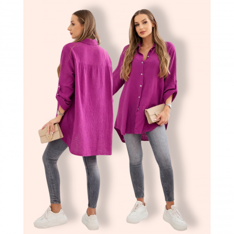 STACY musliinipaita purppura