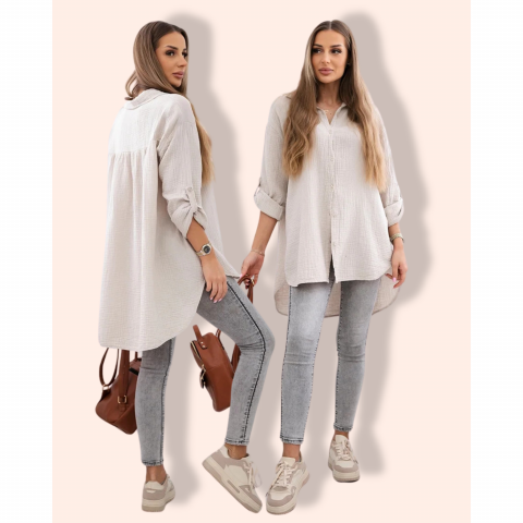 STACY musliinipaita beige