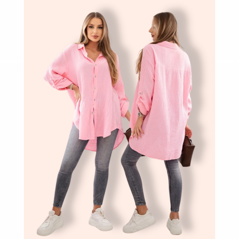 STACY musliinipaita candy pink