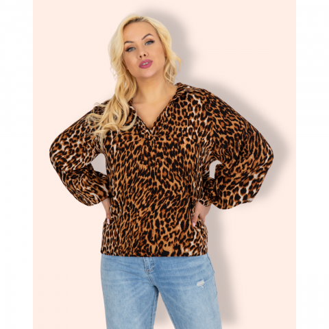 NINA plus size leopardipusero