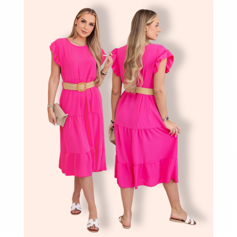 WILLOW mekko vyöllä pinkki