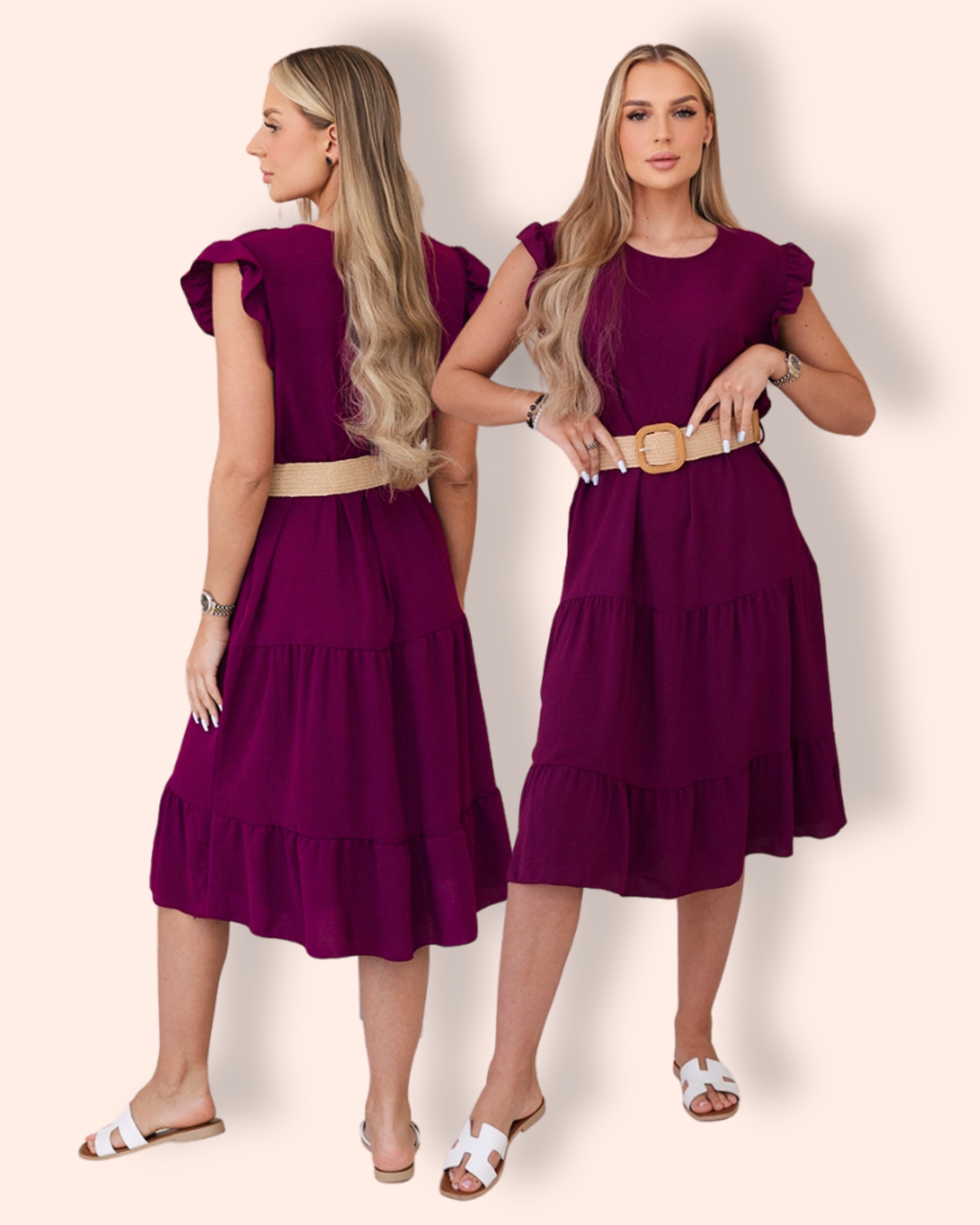WILLOW mekko vyöllä viini