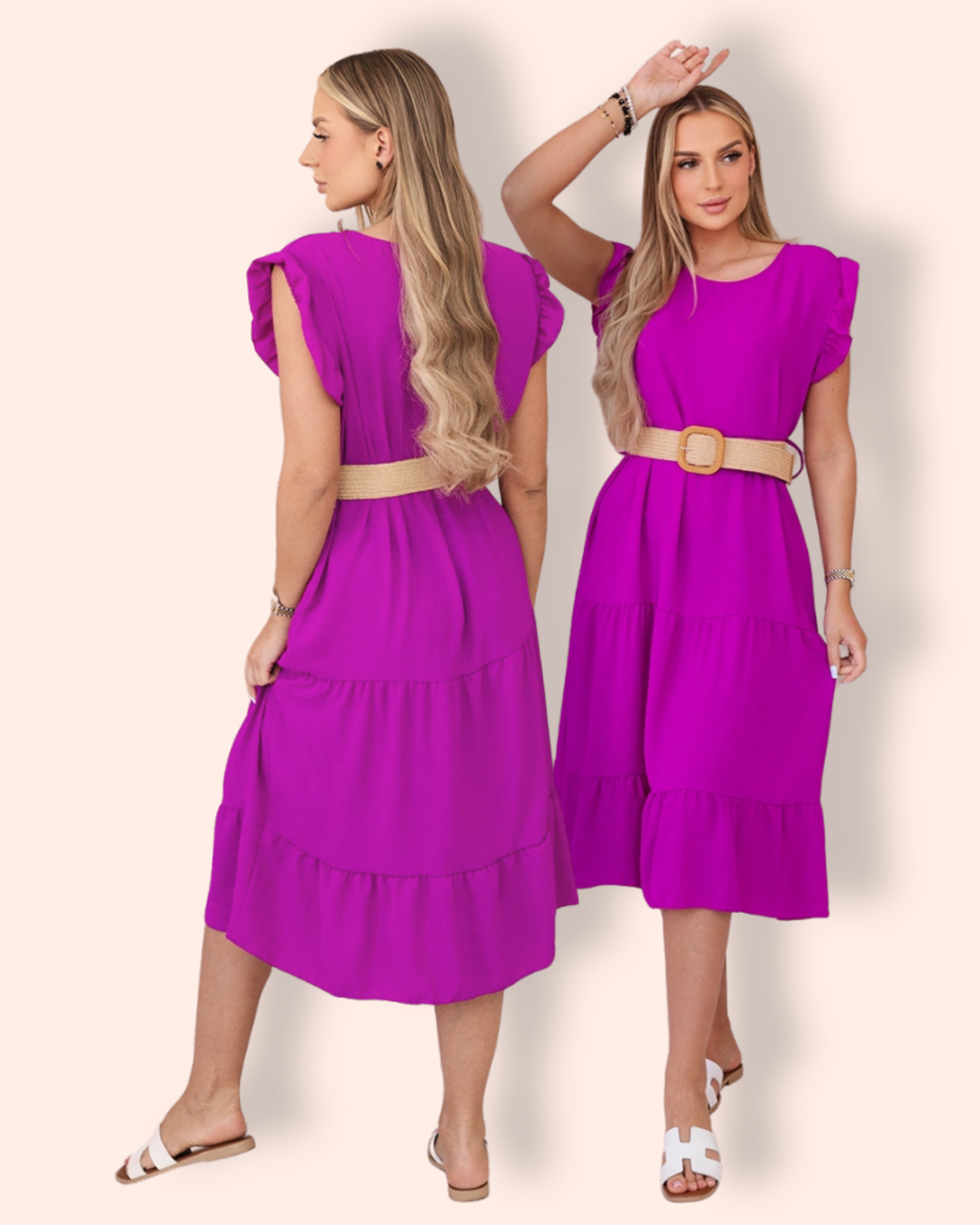 WILLOW mekko vyöllä magenta