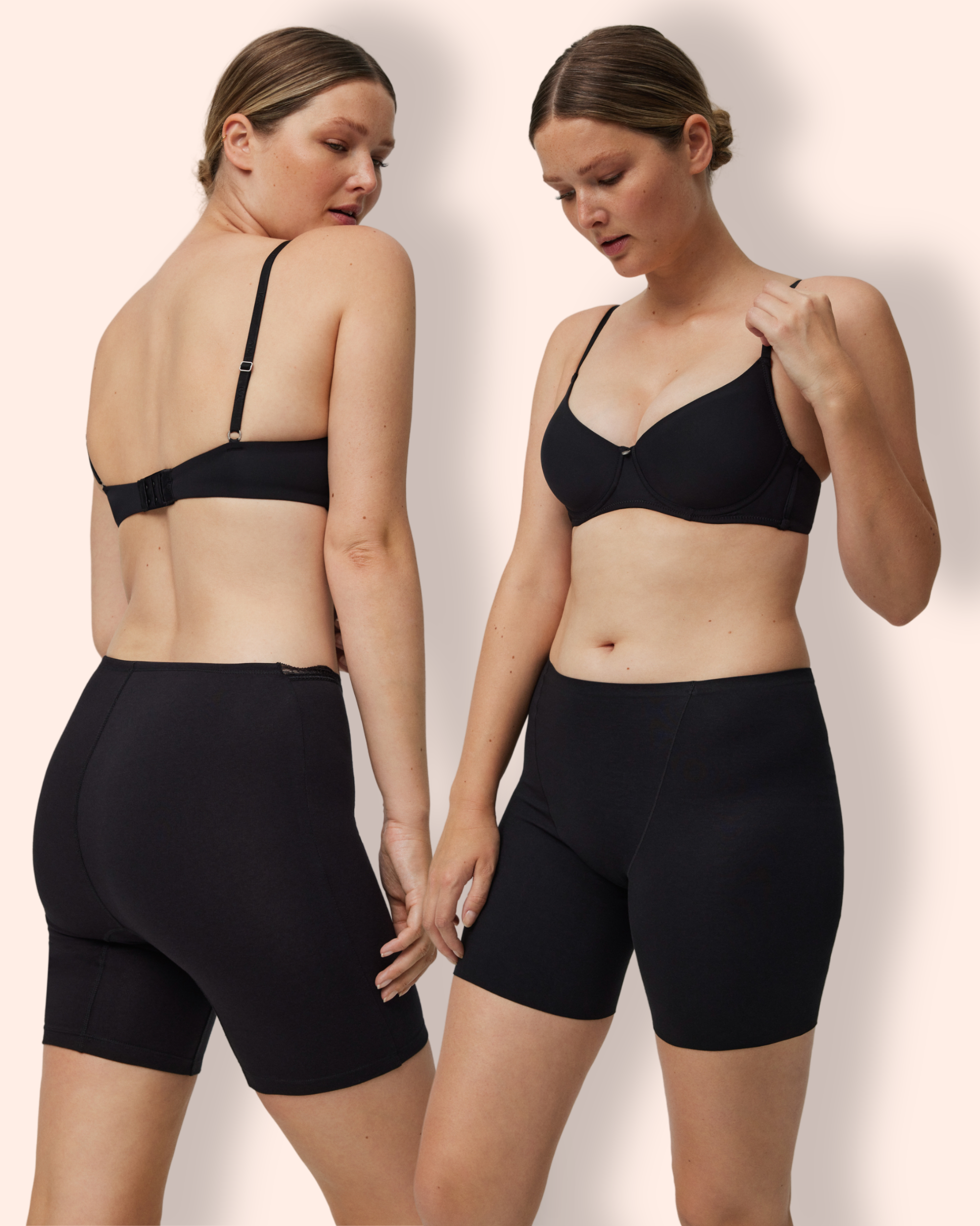 YM Anti-Chafing lahkeelliset alushousut musta