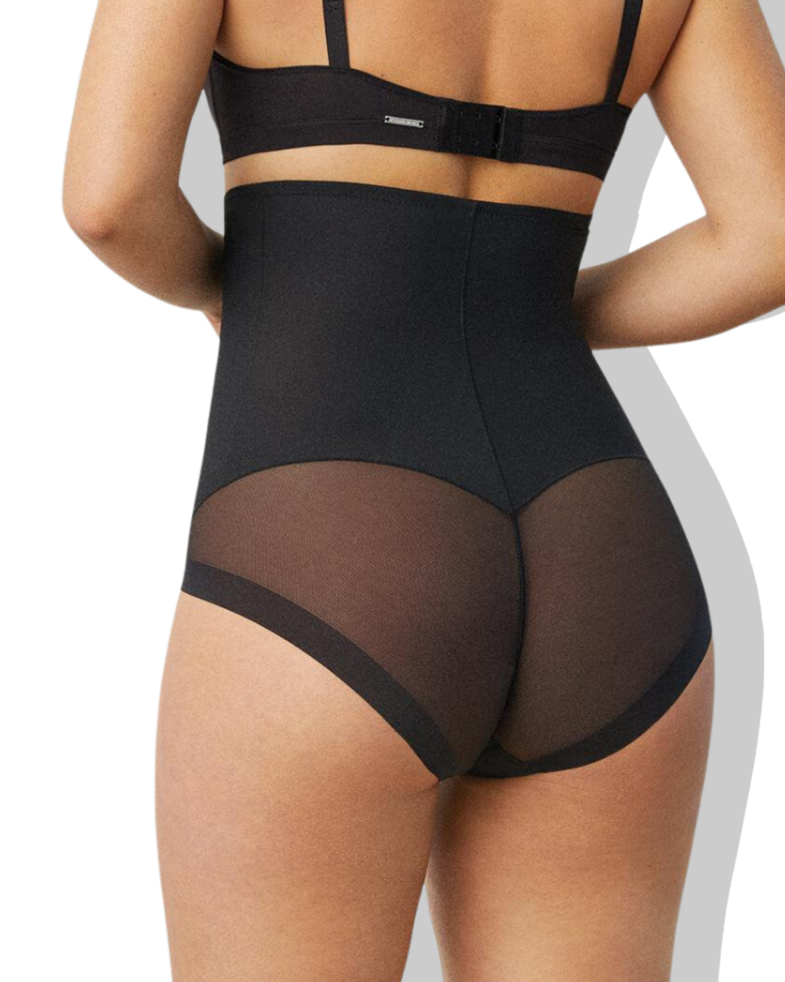 YM High Waist Mesh alushousut musta